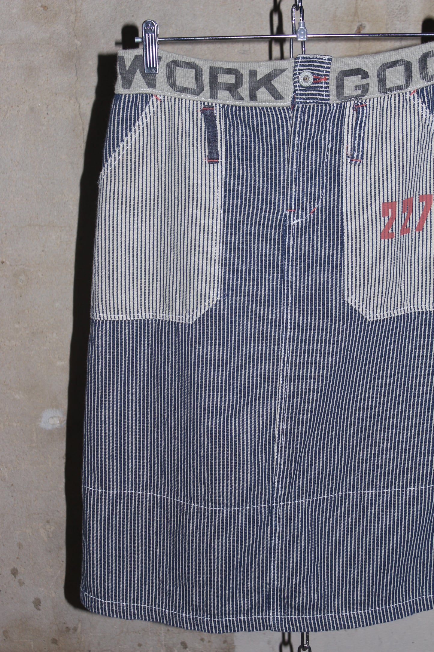 OLD BETTY'S PINSTRIPE MIDI SKIRT