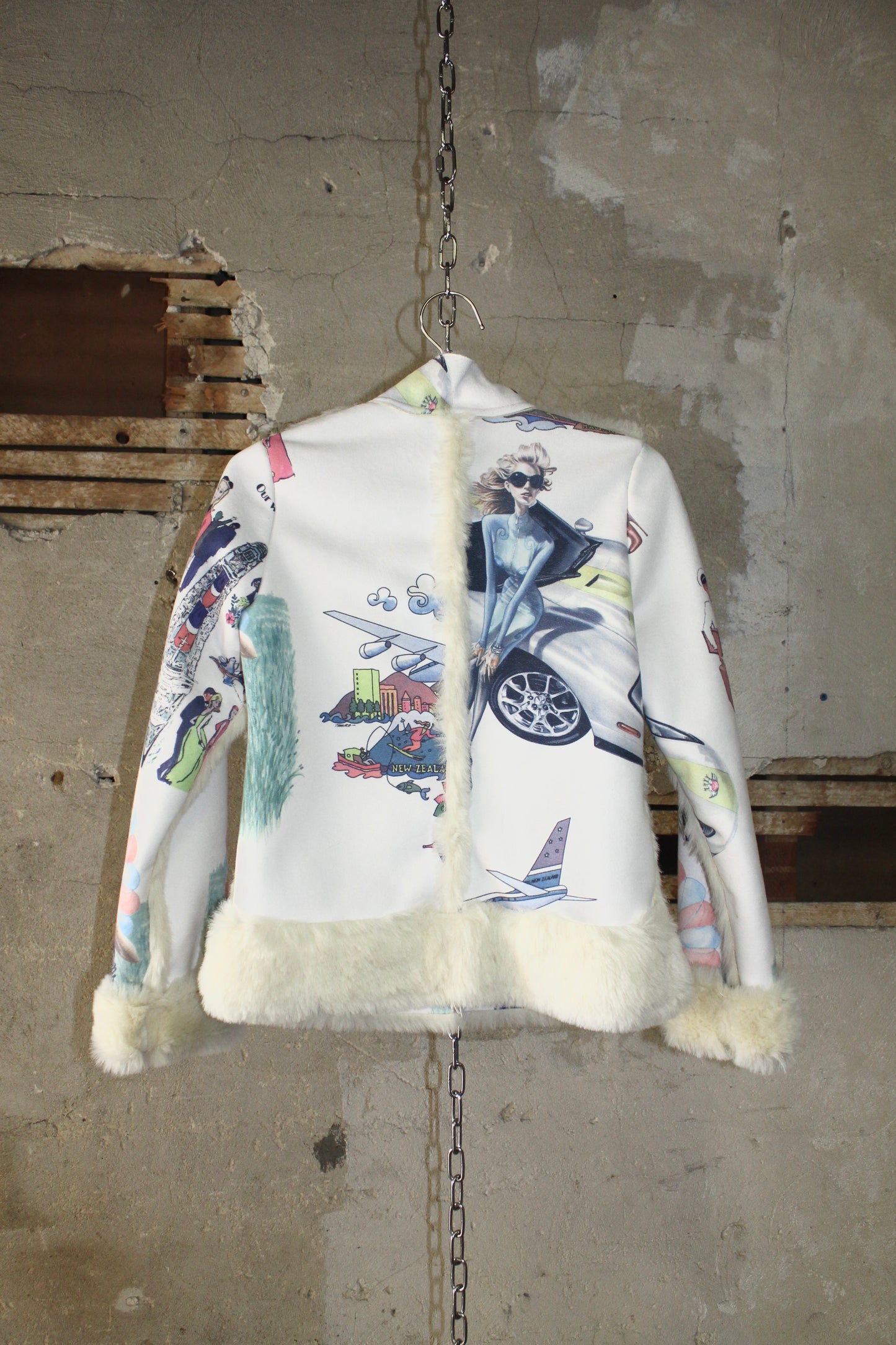 CUSTO BARCELONA FAUX FUR JACKET