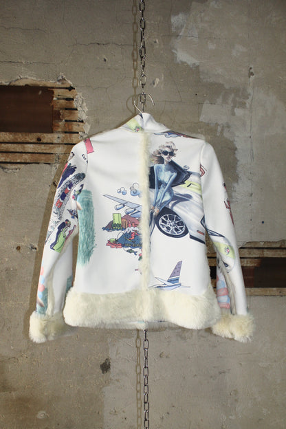CUSTO BARCELONA FAUX FUR JACKET