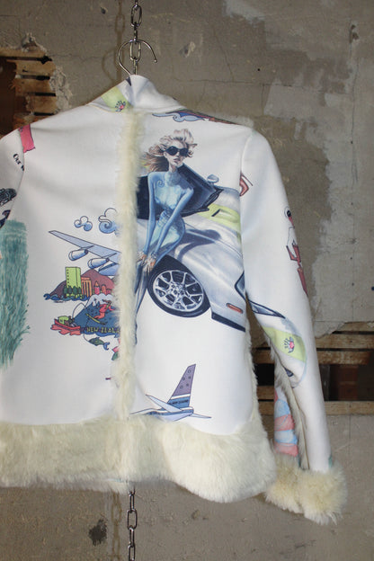 CUSTO BARCELONA FAUX FUR JACKET