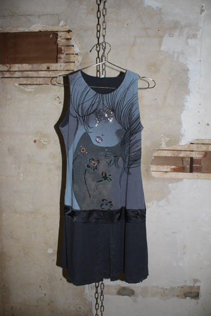 EURO LABEL GRAPHIC MINI DRESS
