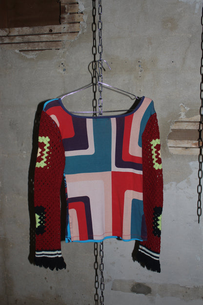 CUSTO BARCELONA CROCHET GRAPHIC TEE