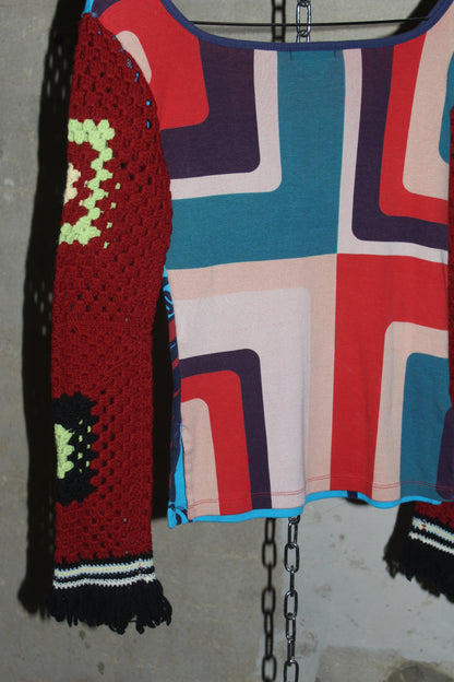 CUSTO BARCELONA CROCHET GRAPHIC TEE