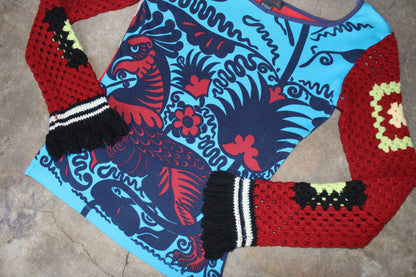 CUSTO BARCELONA CROCHET GRAPHIC TEE