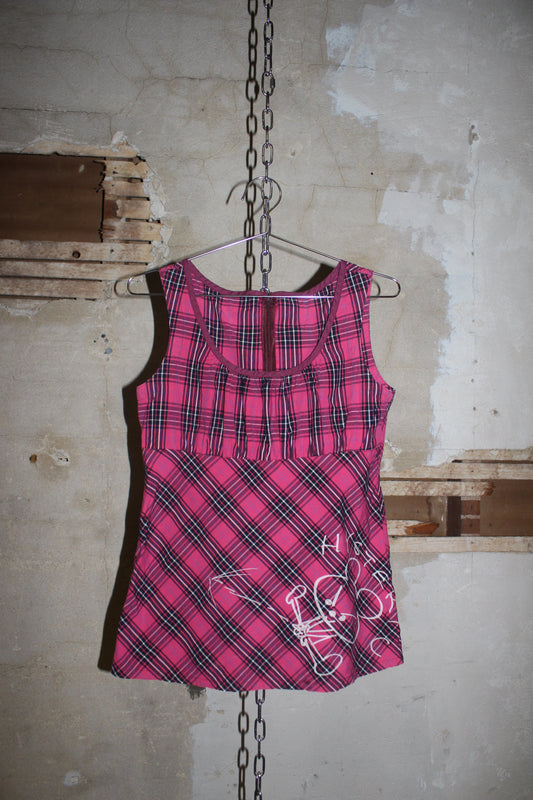 HYSTERIC GLAMOUR PLAID TANK TOP