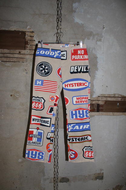 HYSTERIC GLAMOUR 666 COLLAGE PANTS