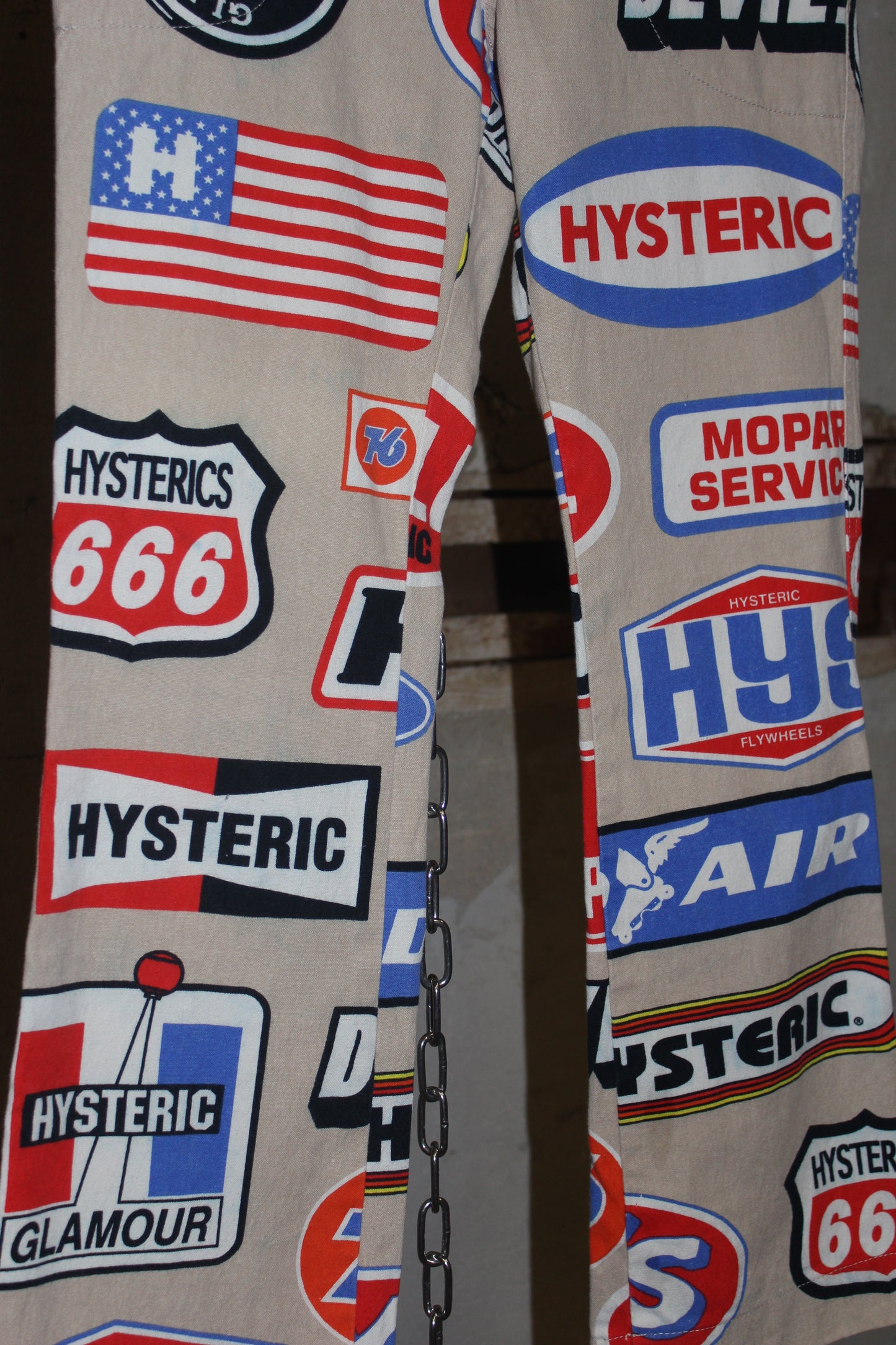 HYSTERIC GLAMOUR 666 COLLAGE PANTS