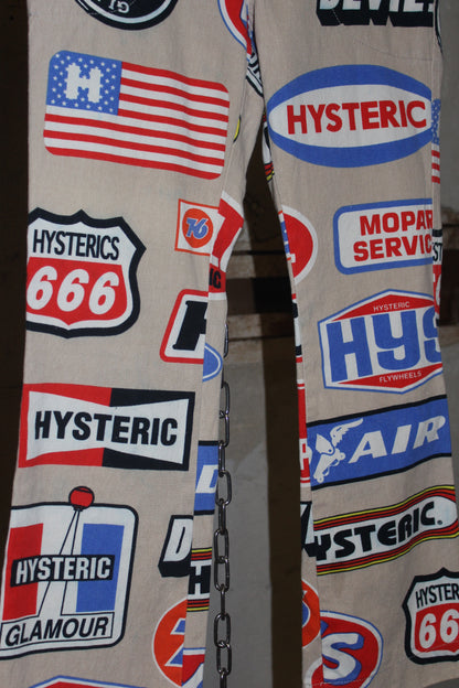 HYSTERIC GLAMOUR 666 COLLAGE PANTS