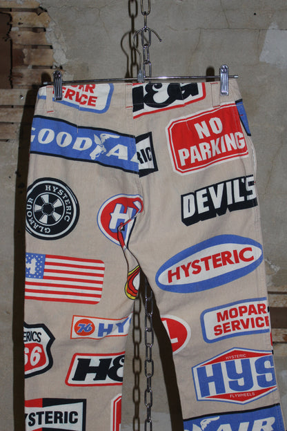 HYSTERIC GLAMOUR 666 COLLAGE PANTS