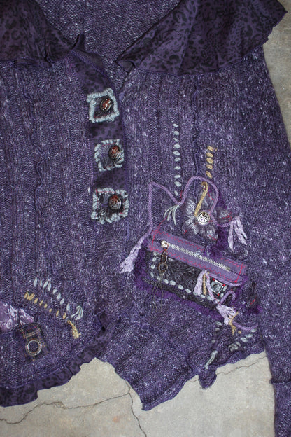 EURO LABEL EMBELLISHED CARDIGAN