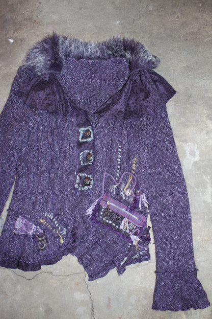 EURO LABEL EMBELLISHED CARDIGAN