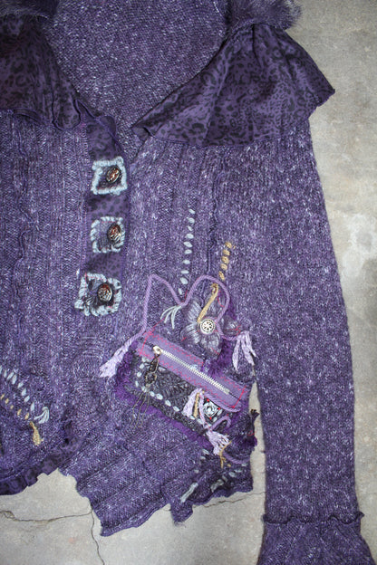 EURO LABEL EMBELLISHED CARDIGAN
