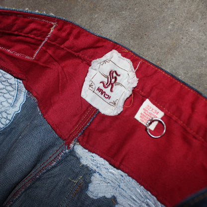 JAPANESE LABEL EMBROIDERED JEANS