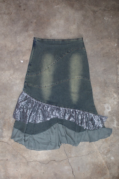 2000s EMBELLISHED DENIM SKIRT