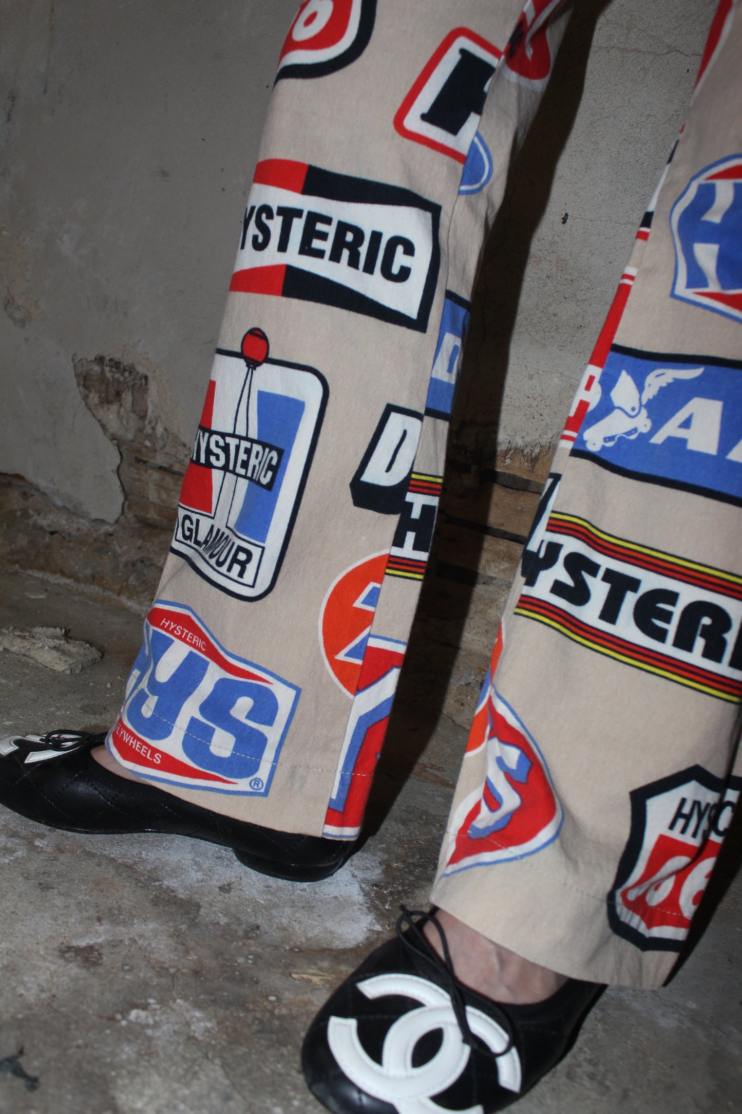 HYSTERIC GLAMOUR 666 COLLAGE PANTS