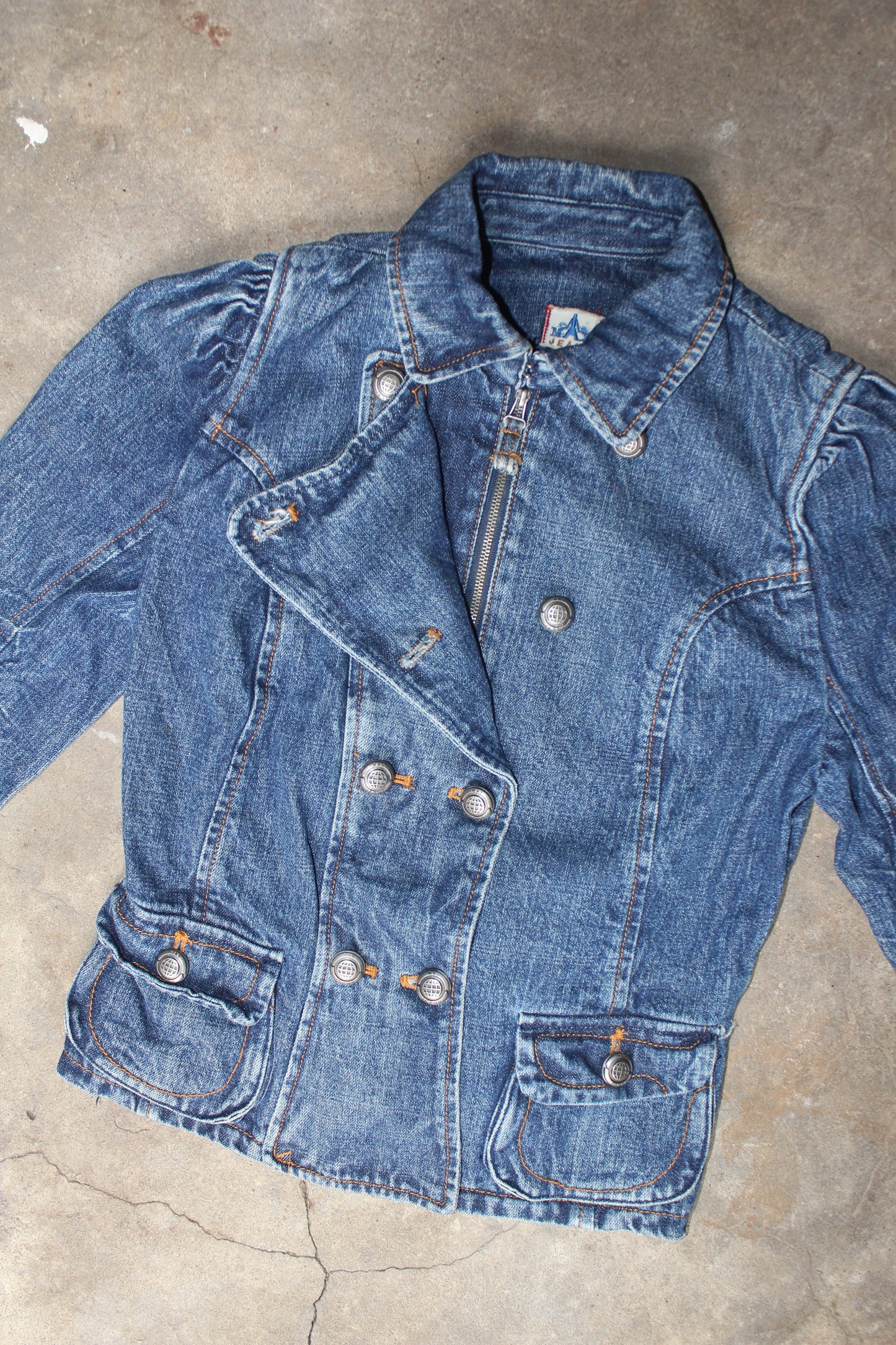 2000S DOUBLE-BREASTED DENIM JACKET