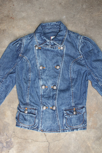2000S DOUBLE-BREASTED DENIM JACKET