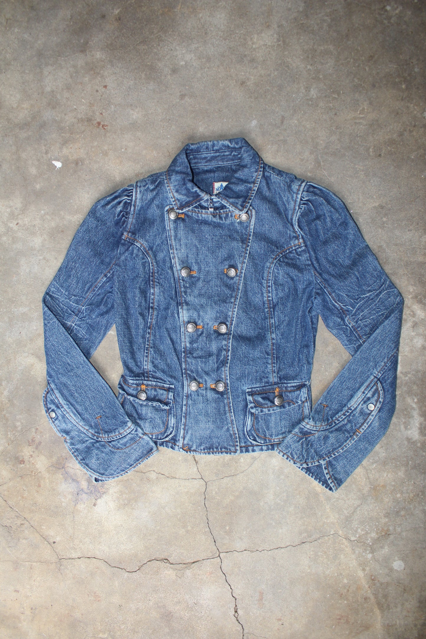 2000S DOUBLE-BREASTED DENIM JACKET