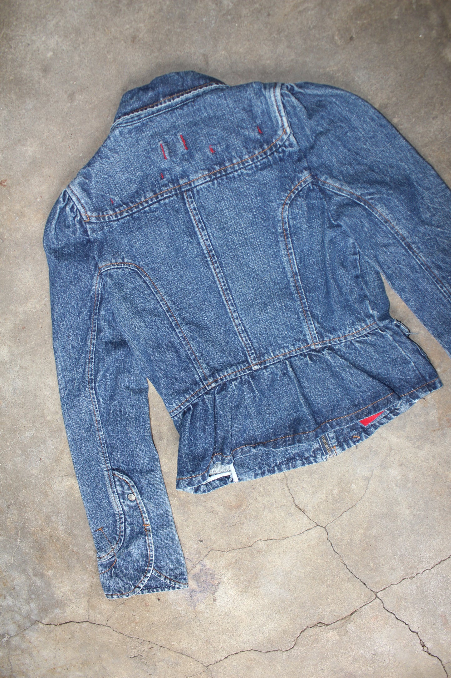 2000S DOUBLE-BREASTED DENIM JACKET