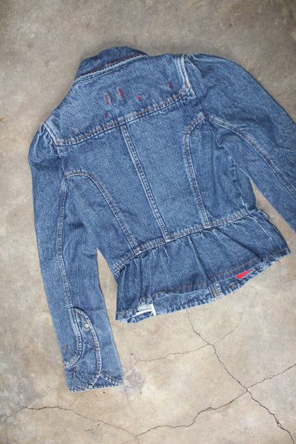 2000S DOUBLE-BREASTED DENIM JACKET