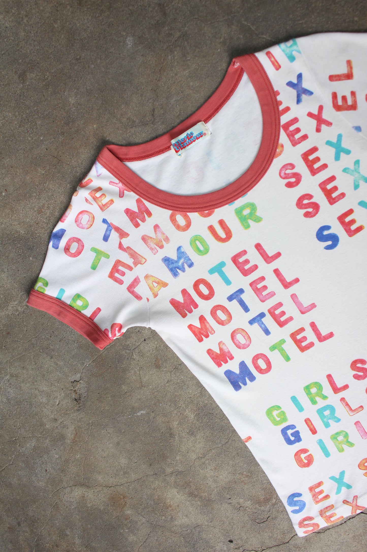 HYSTERIC GLAMOUR MOTEL SEX GRAPHIC TEE