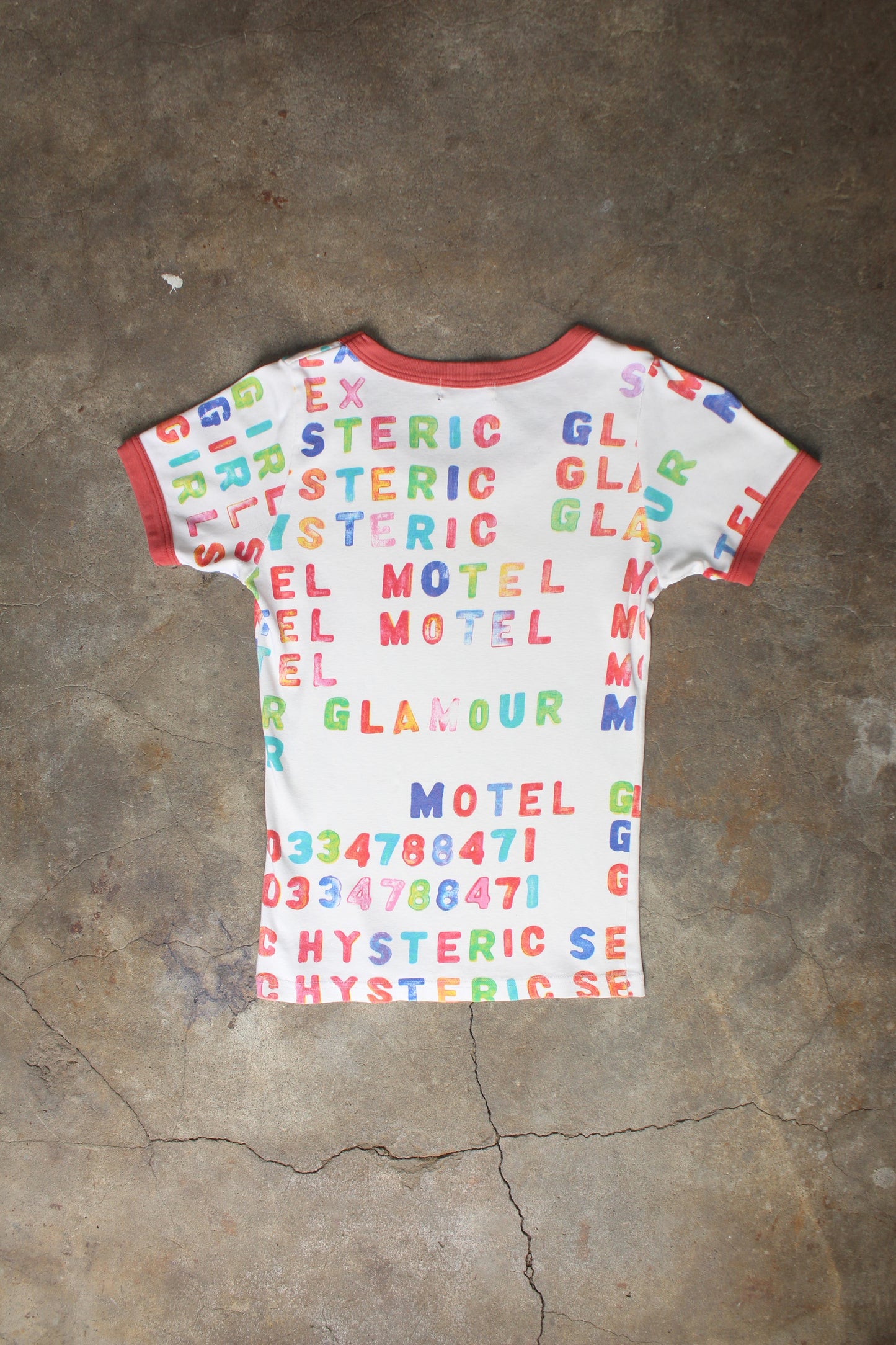 HYSTERIC GLAMOUR MOTEL SEX GRAPHIC TEE
