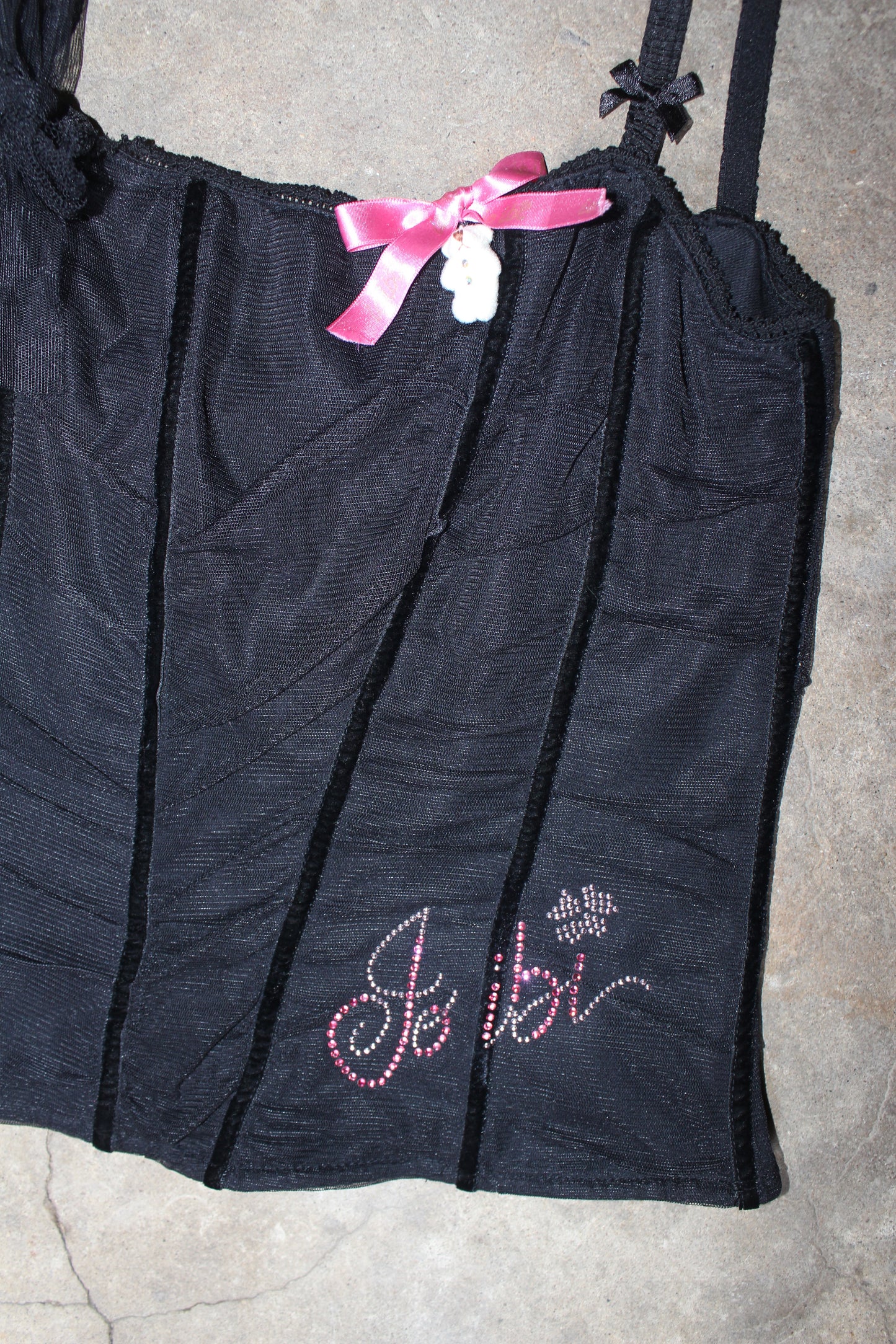 EURO LABEL MESH CORSET TOP